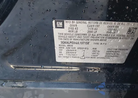 2018 GMC Terrain Slt z USA, uszkodzony, nr VIN 3GKALPEX4JL197158